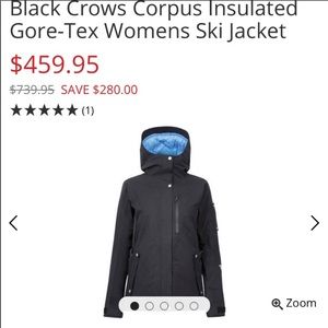 Black crows Gore-Tex  Corpus insulated ski jacket